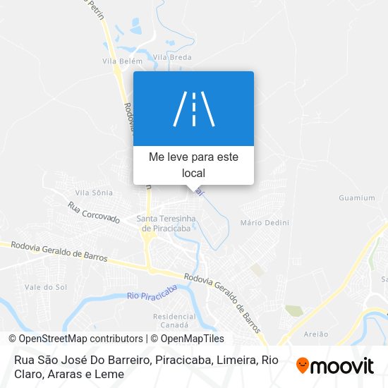 Rua São José Do Barreiro mapa