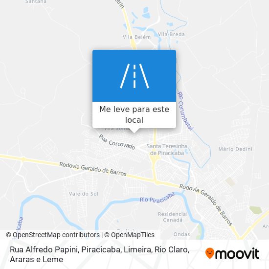 Rua Alfredo Papini mapa