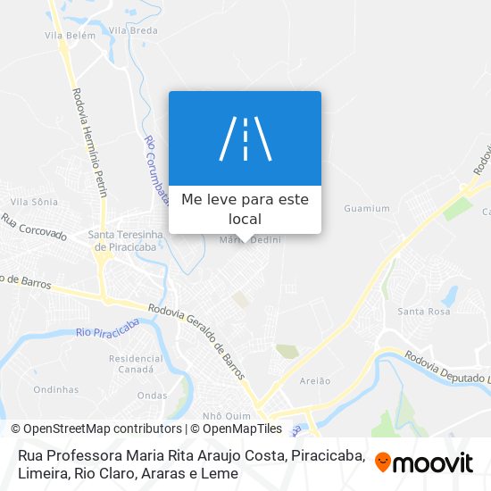 Rua Professora Maria Rita Araujo Costa mapa