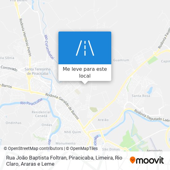 Rua João Baptista Foltran mapa