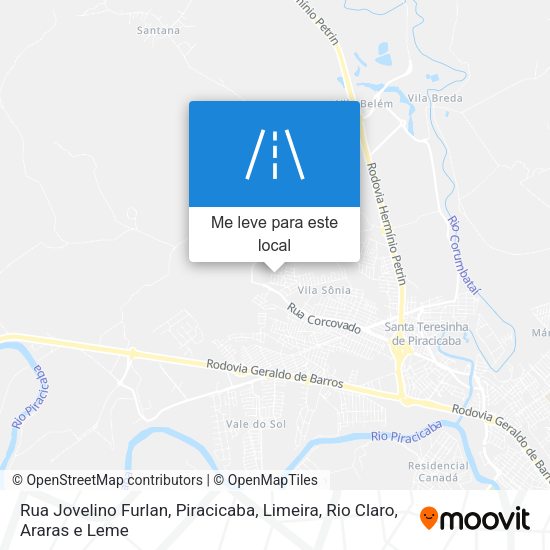 Rua Jovelino Furlan mapa