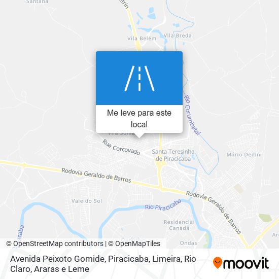 Avenida Peixoto Gomide mapa