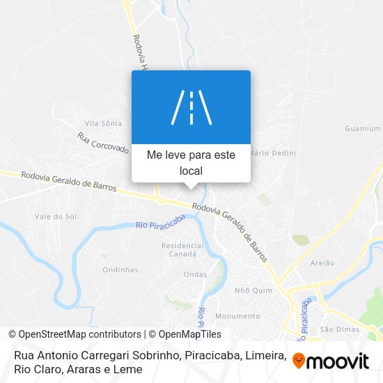 Rua Antonio Carregari Sobrinho mapa