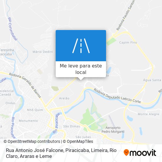 Rua Antonio José Falcone mapa