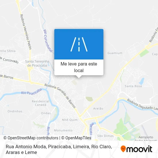 Rua Antonio Moda mapa