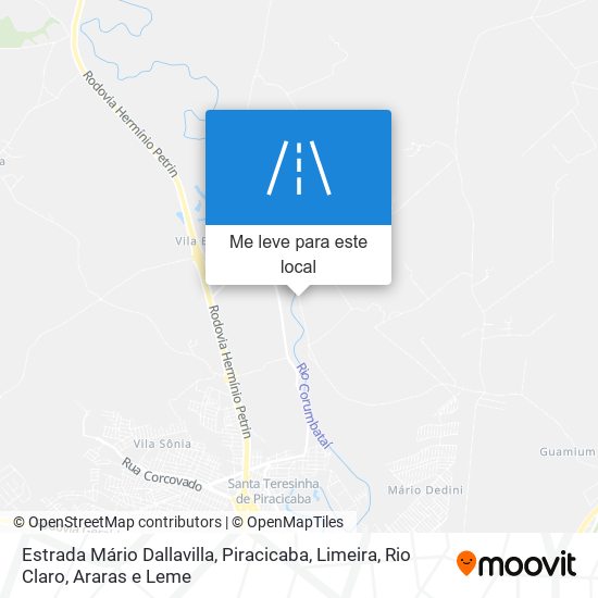 Estrada Mário Dallavilla mapa
