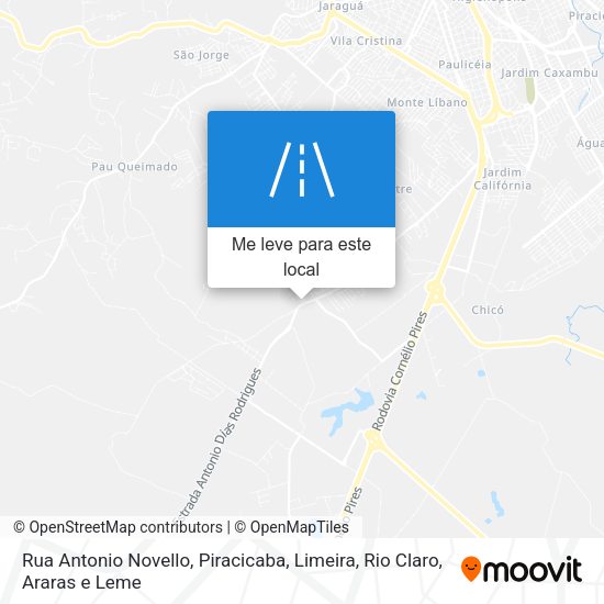 Rua Antonio Novello mapa