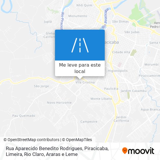 Rua Aparecido Benedito Rodrigues mapa