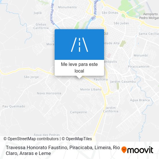 Travessa Honorato Faustino mapa