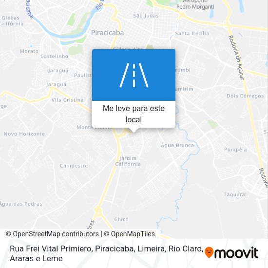 Rua Frei Vital Primiero mapa