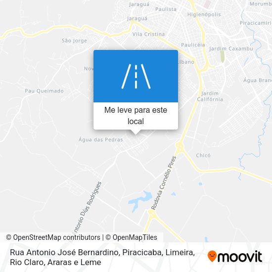 Rua Antonio José Bernardino mapa