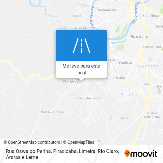 Rua Oswaldo Perina mapa