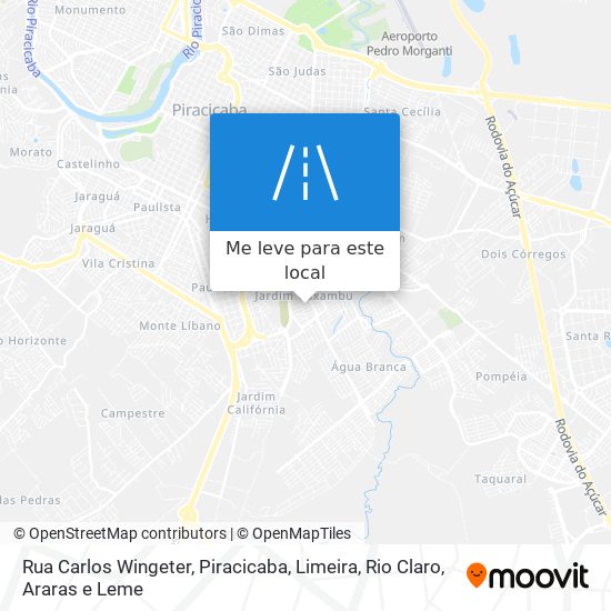 Rua Carlos Wingeter mapa