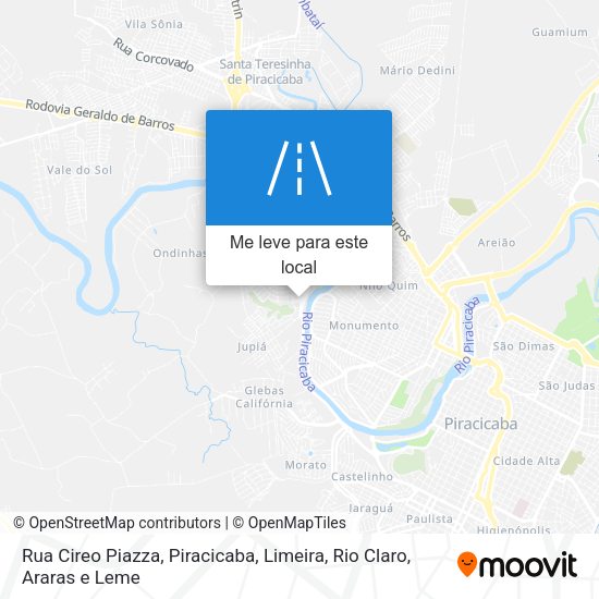 Rua Cireo Piazza mapa