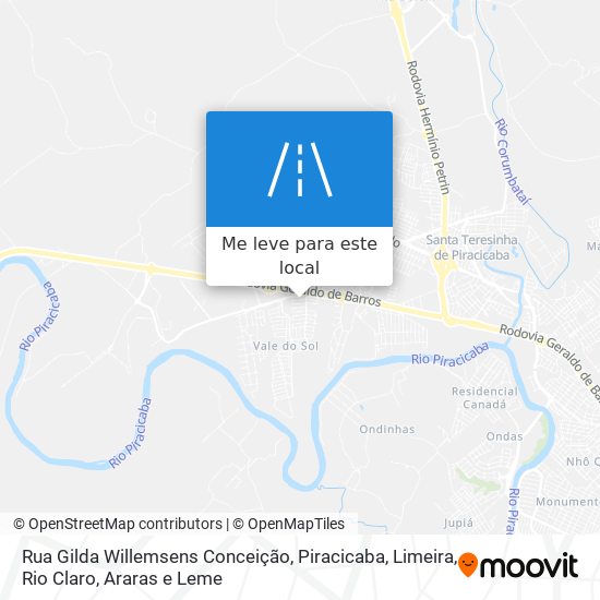 Rua Gilda Willemsens Conceição mapa