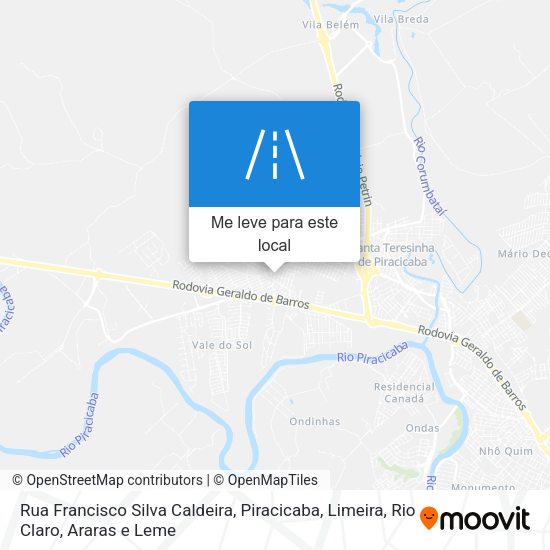 Rua Francisco Silva Caldeira mapa