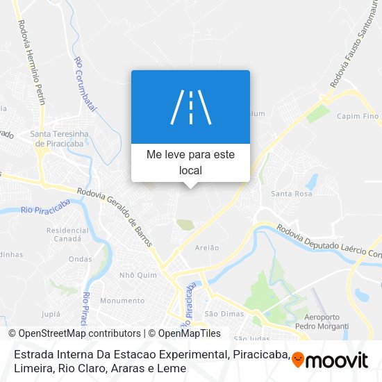 Estrada Interna Da Estacao Experimental mapa