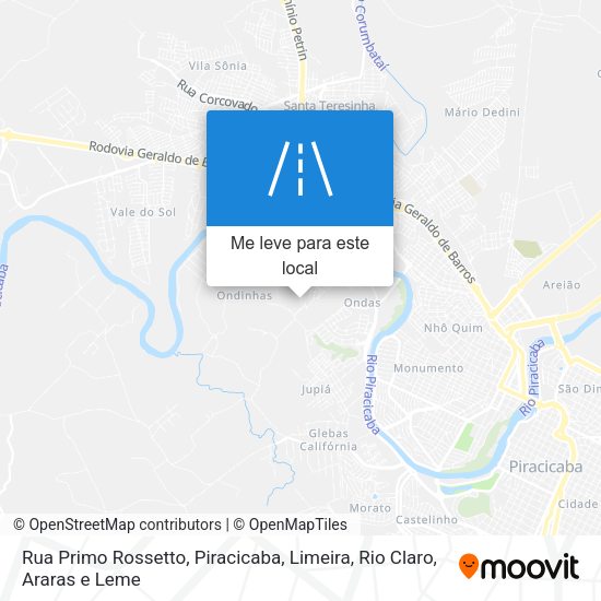Rua Primo Rossetto mapa