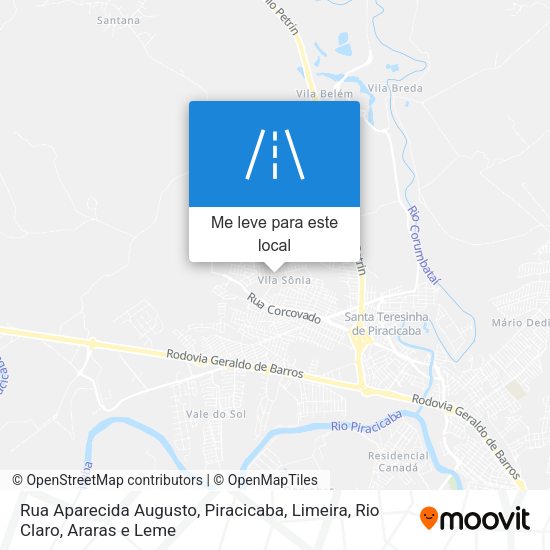 Rua Aparecida Augusto mapa