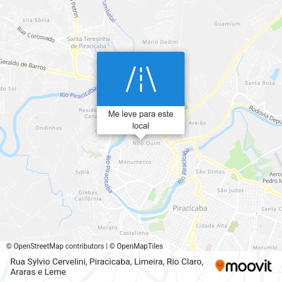 Rua Sylvio Cervelini mapa
