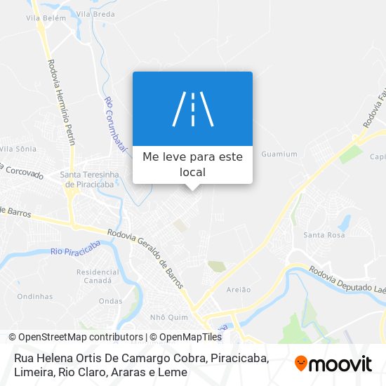 Rua Helena Ortis De Camargo Cobra mapa