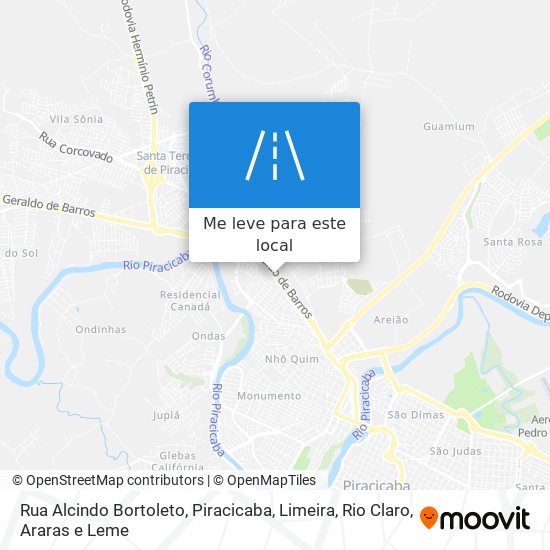 Rua Alcindo Bortoleto mapa