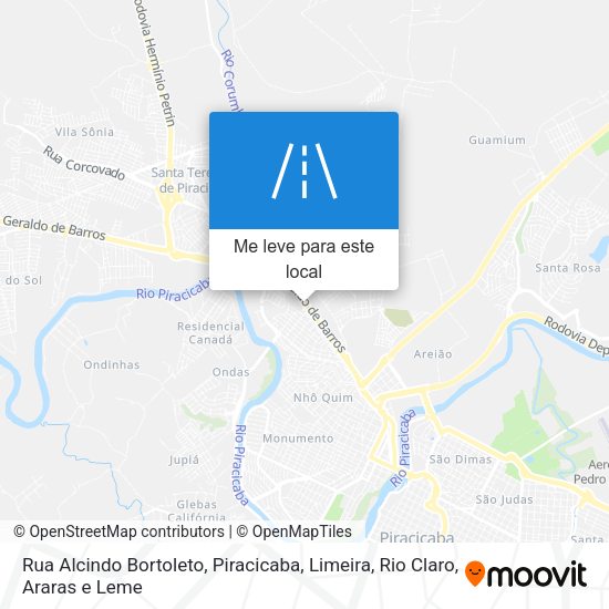 Rua Alcindo Bortoleto mapa