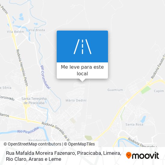 Rua Mafalda Moreira Fazenaro mapa