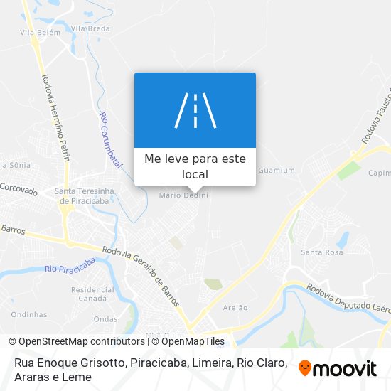 Rua Enoque Grisotto mapa