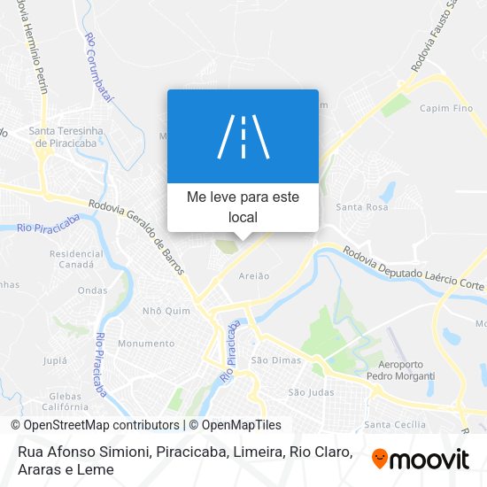 Rua Afonso Simioni mapa