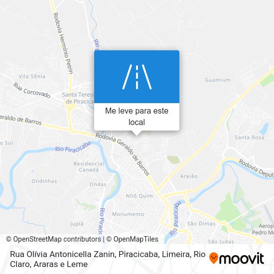 Rua Olívia Antonicella Zanin mapa