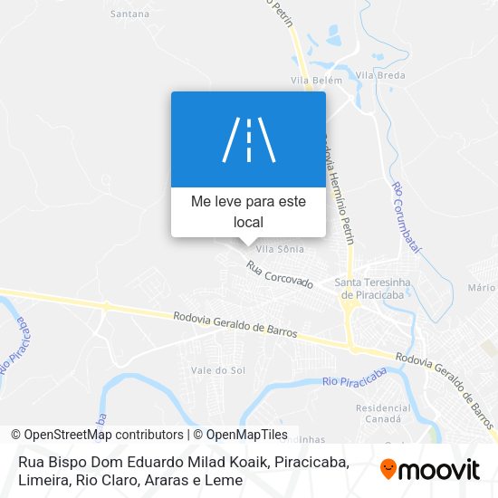 Rua Bispo Dom Eduardo Milad Koaik mapa