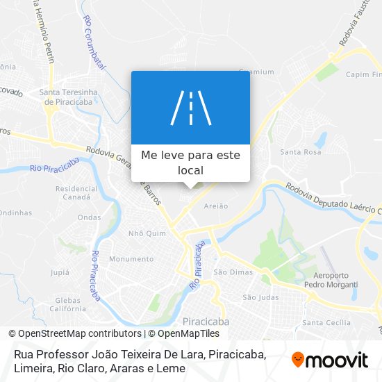 Rua Professor João Teixeira De Lara mapa