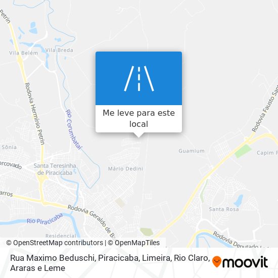 Rua Maximo Beduschi mapa