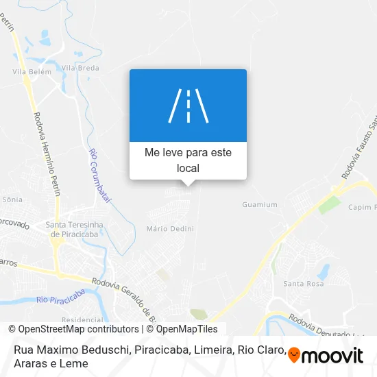 Rua Maximo Beduschi mapa