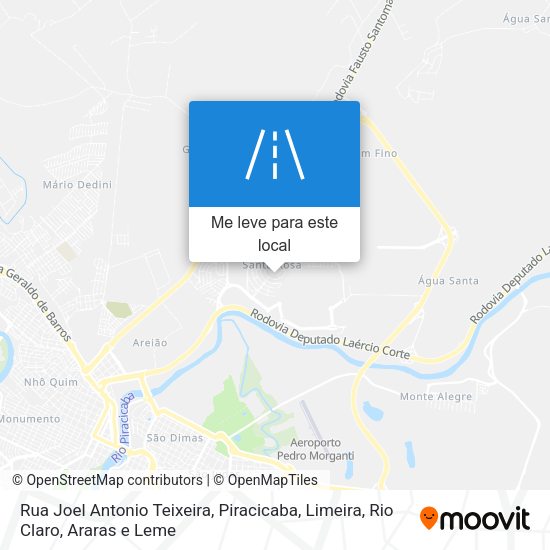 Rua Joel Antonio Teixeira mapa