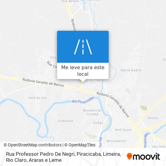 Rua Professor Pedro De Negri mapa