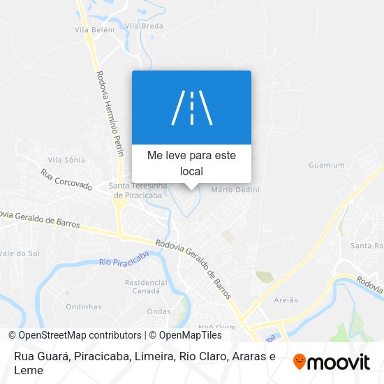 Rua Guará mapa