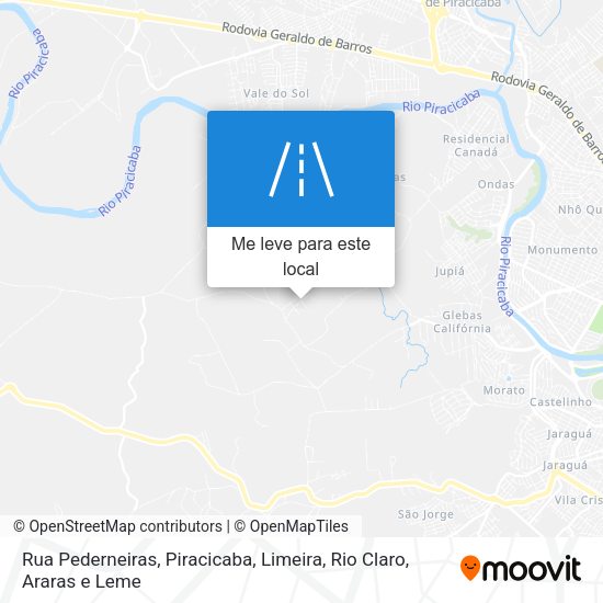 Rua Pederneiras mapa