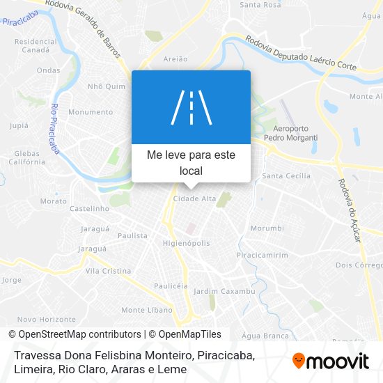 Travessa Dona Felisbina Monteiro mapa