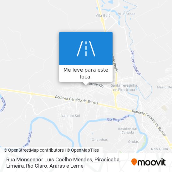 Rua Monsenhor Luís Coelho Mendes mapa