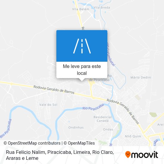 Rua Felício Nalim mapa