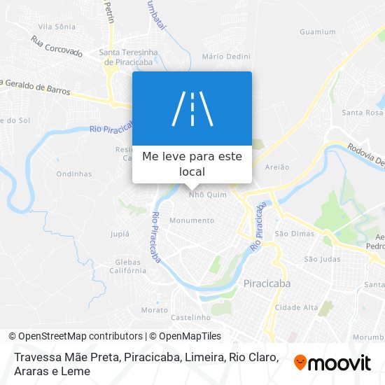 Travessa Mãe Preta mapa