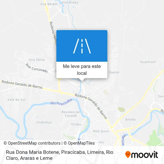 Rua Dona Maria Botene mapa
