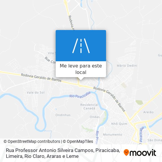 Rua Professor Antonio Silveira Campos mapa