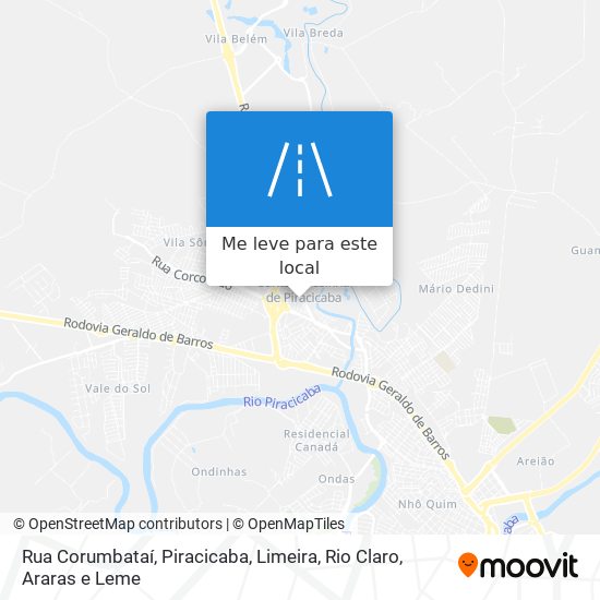 Rua Corumbataí mapa