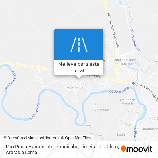 Rua Paulo Evangelista mapa