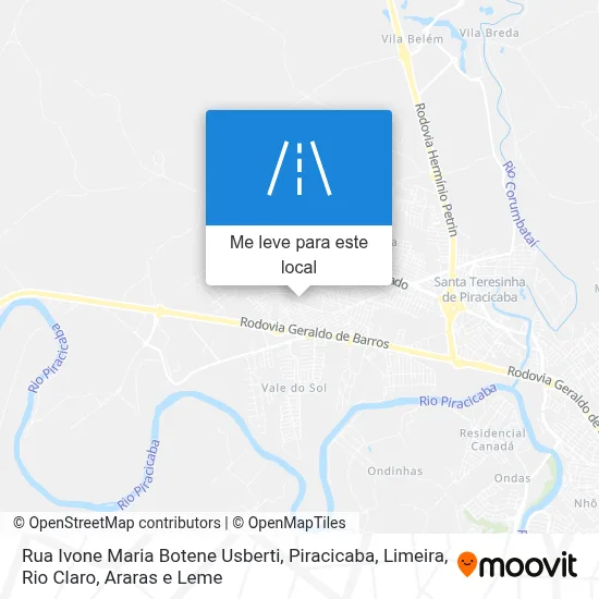 Rua Ivone Maria Botene Usberti mapa