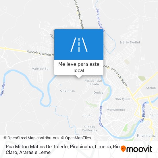 Rua Milton Matins De Toledo mapa