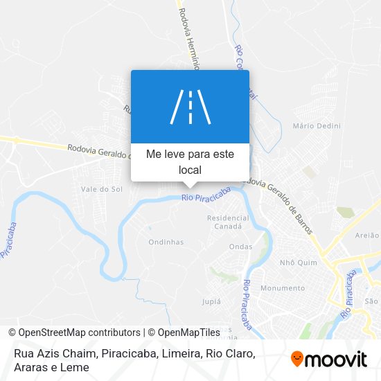 Rua Azis Chaim mapa